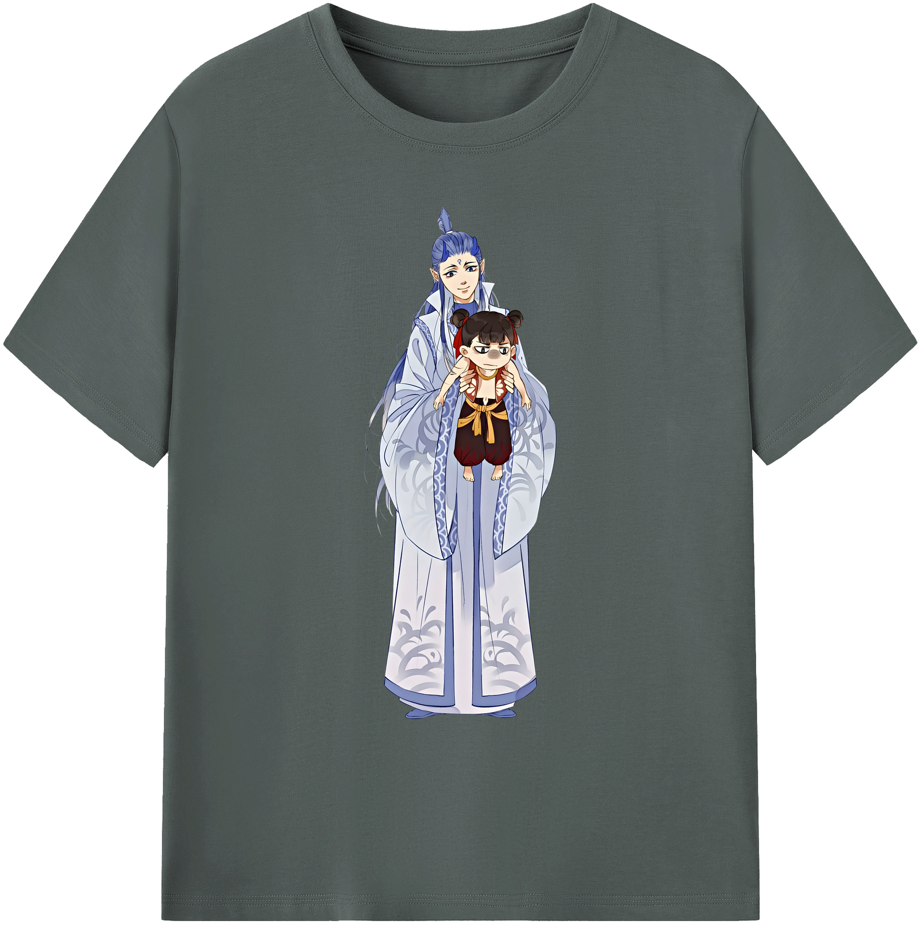 （画像用） Ne Zha 2 ナタ 魔童の大暴れ 綿100％ メンズ半袖Tシャツ｜肌触りやわらか＆通気性